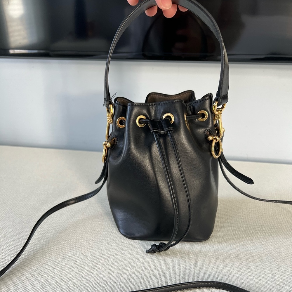 More pics  of fendi mon tresor mini bucket bag in black